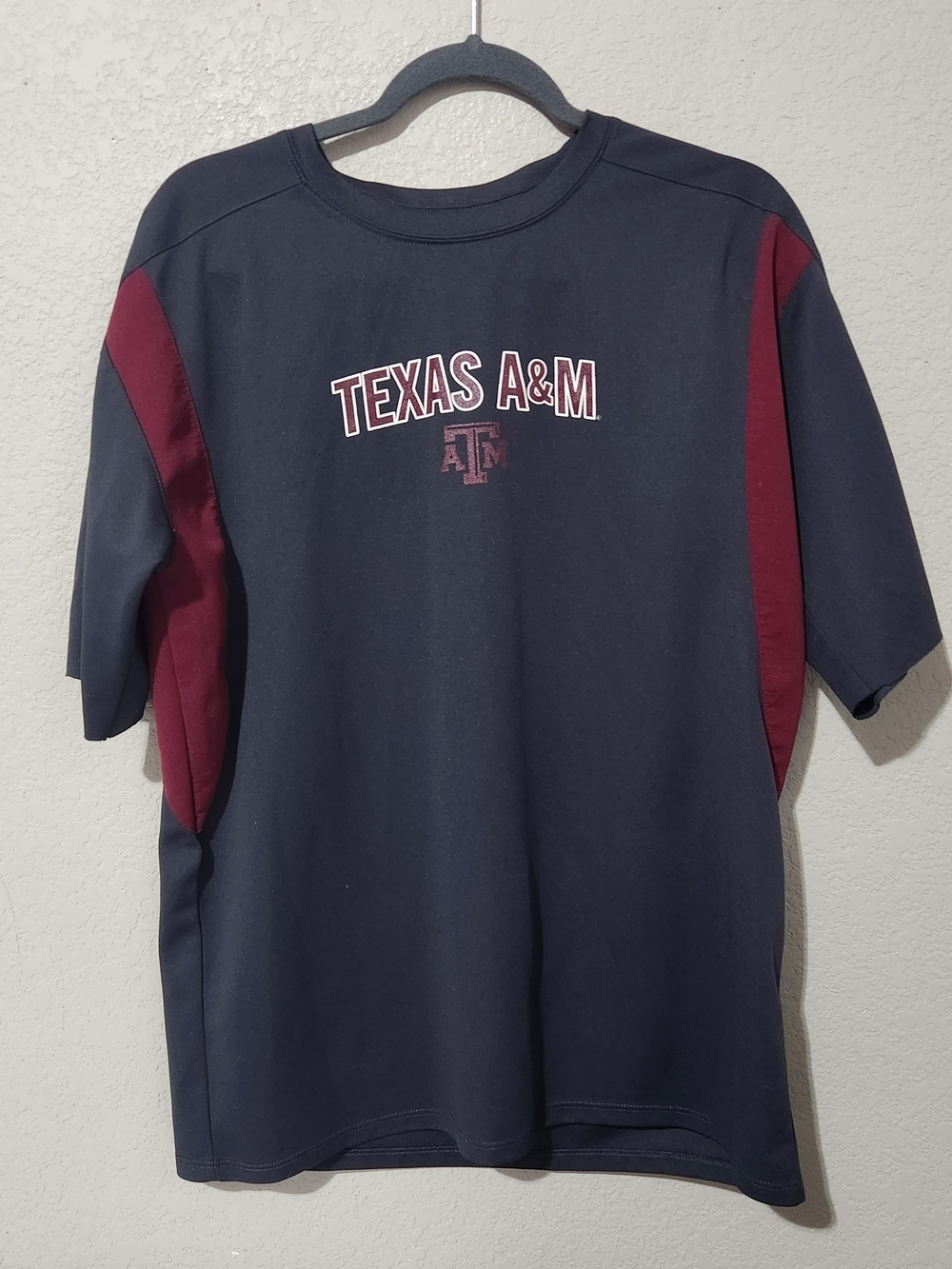 LG Navy and Maroon Texas A&M Short Sleeve Tee